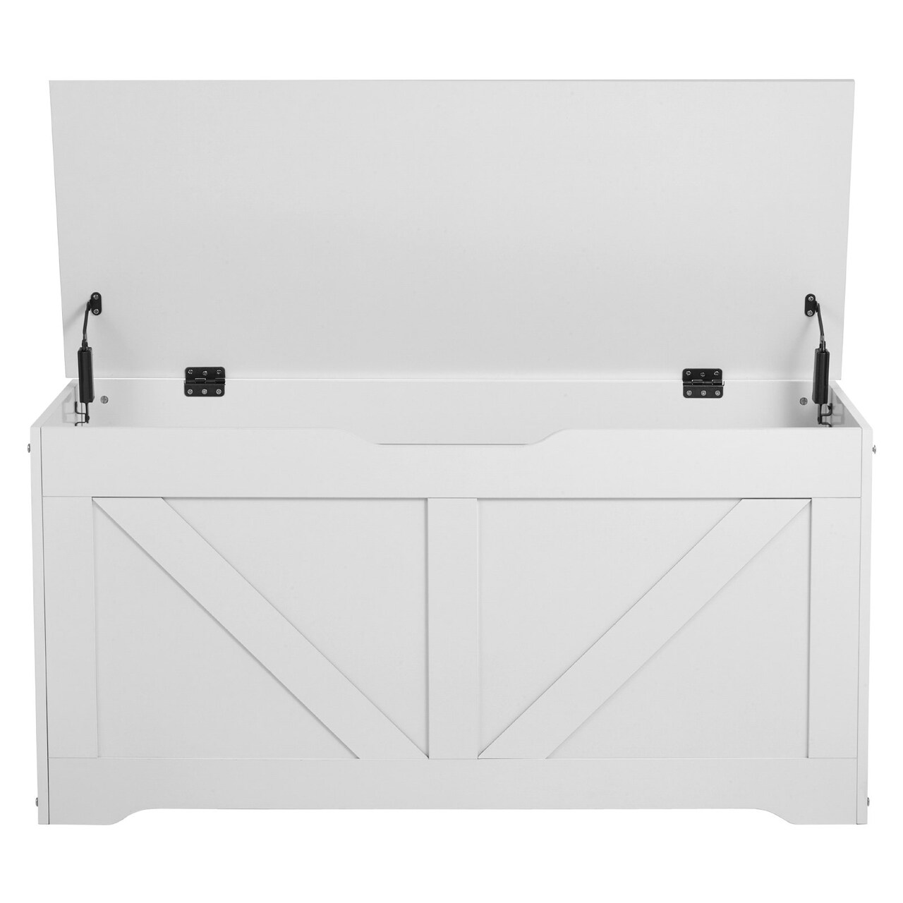 White MDF Kids Storage Bench Seat Toy Chest Durable Organizer
